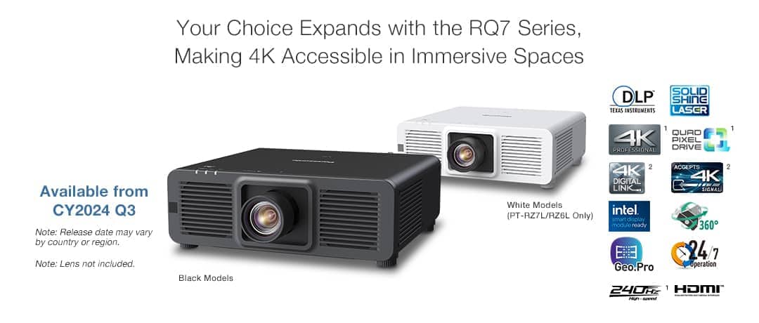 Immersive experiences accessible to all with new RQ7 1-chip DLP projector series