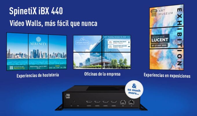 SpinetiX presento su nuevo reproductor de videowall iBX440